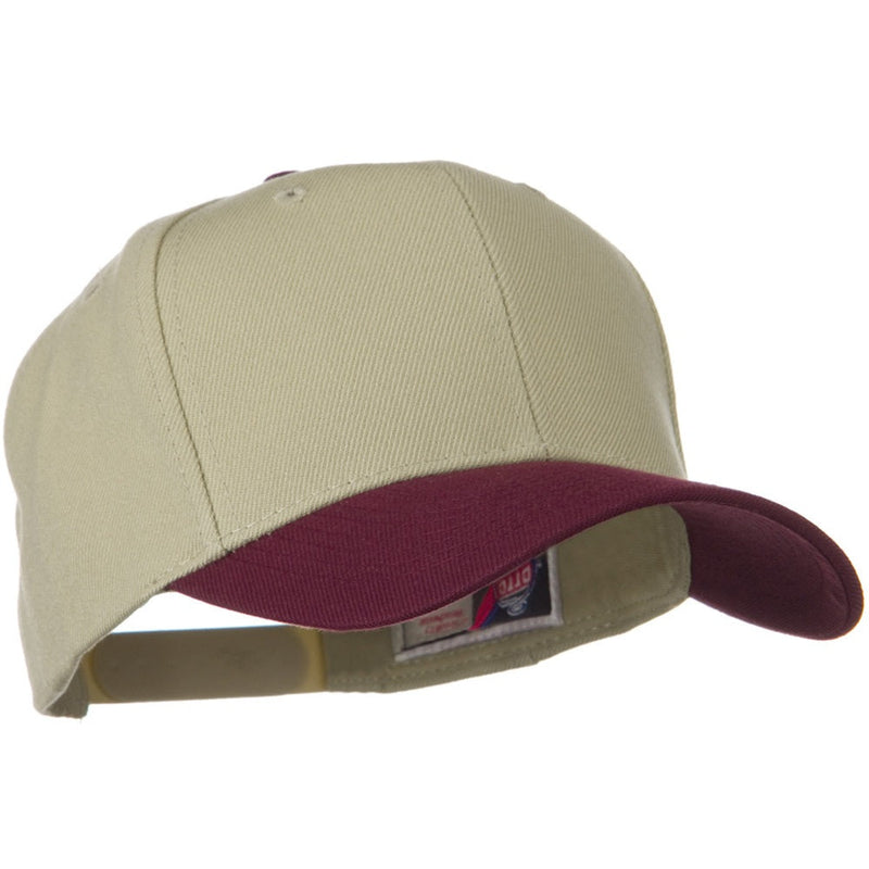 Two Tone Wool Blend Prostyle Snapback Cap