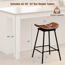 Set of 2 Swivel Barstools Faux Leather Upholstered Backless with Footrest by LJGDeals