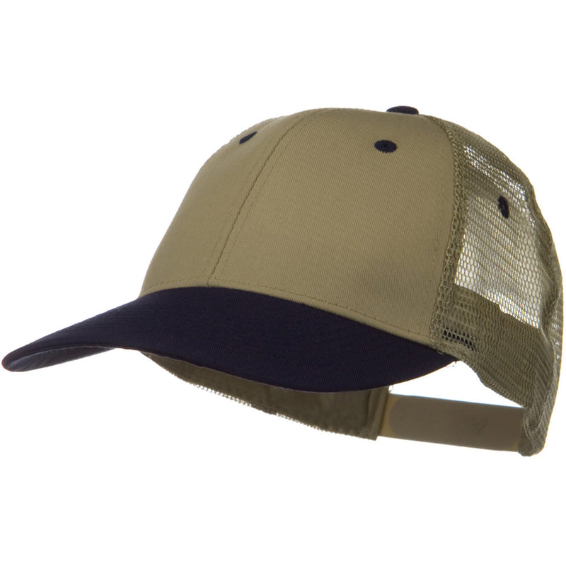 2 Tone Cotton Twill Low Profile Nylon Mesh Back Cap