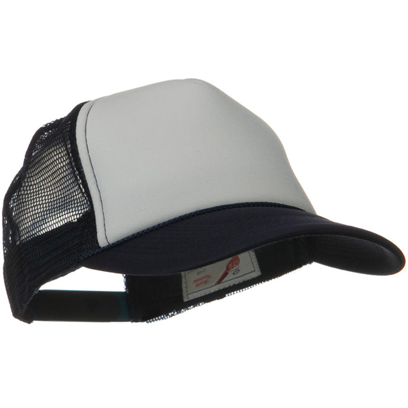 Two Tone Polyester 5 Panel Foam Front Mesh Back Cap