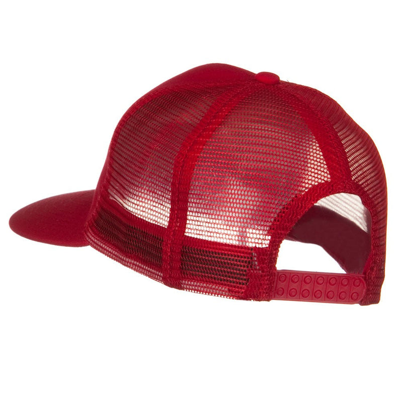 Flat Bill Snap Back Mesh Cap
