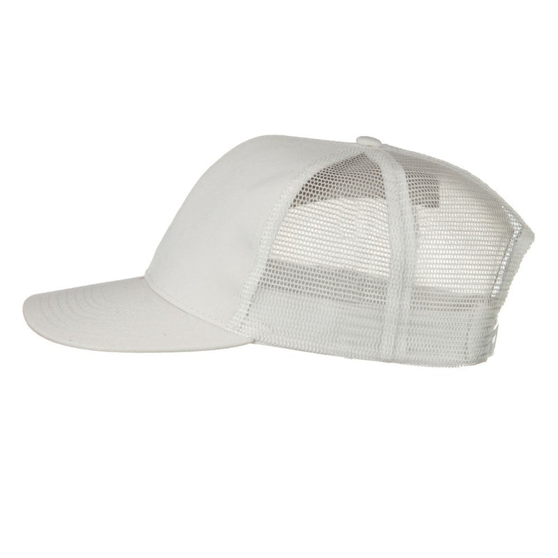 Flat Bill Snap Back Mesh Cap