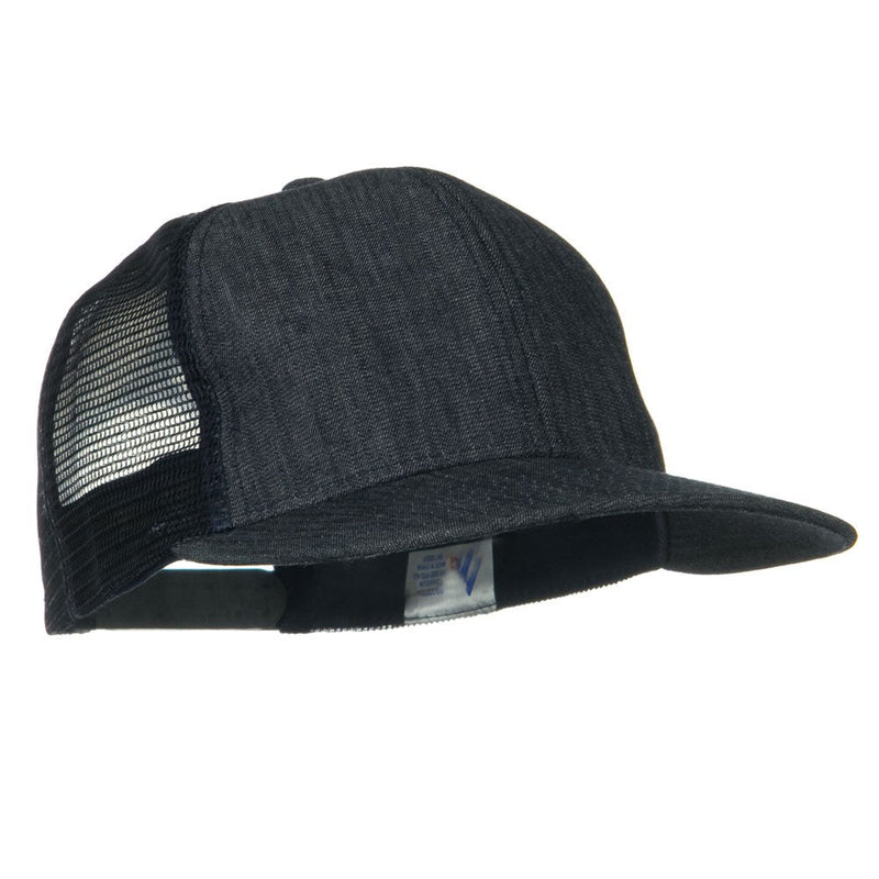 Flat Bill Snap Back Mesh Cap