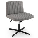 Office Furniture Set: 48 Inches x 36 Inches Mobile Whiteboard+Criss Cross Legged Chair+Linen Upholstered Executive Chair by LJGDeals