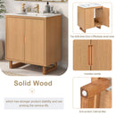 Bathroom Vanity Set With Sink, Combo Cabinet, Bathroom Storage Cabinet, Solid Wood Frame by HouseOfZazla