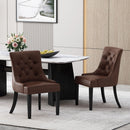 Cheney Contemporary Dining Chair Tufted Upholstery (Set of 2) by HouseOfZazla