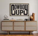 Cowboy Up Western Print in Black Ink