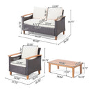 Isla Transitional Chat Set With Water Resistant Cushions - Teak