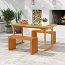 36 Inch Patio Bench All-Slat Acacia Wood Loveseat by LJGDeals