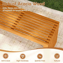 36 Inch Patio Bench All-Slat Acacia Wood Loveseat by LJGDeals