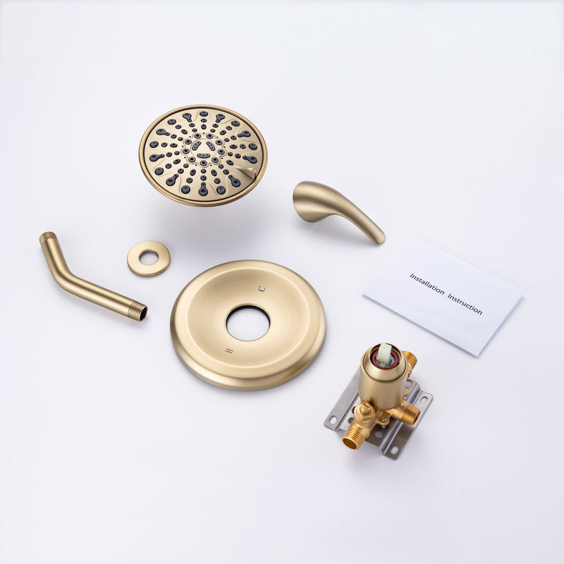 6 In. 6-Spray Balancing Shower Head Shower Faucet