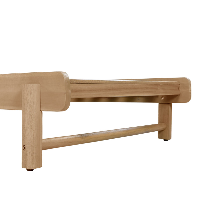 Light Teak Finish Acacia Wood Chaise Lounge Frame, photo 9 of 10
