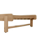 Light Teak Finish Acacia Wood Chaise Lounge Frame