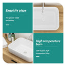 Rectangular Vessel Bathroom Sink, Modern - White by HouseOfZazla