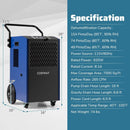154 Pints Commercial Dehumidifier with Pump and Drain Hoses by LJGDeals