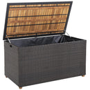 134 Gallon Rattan Storage Box with Zippered Liner and Solid Acacia Wood Top by LJGDeals