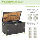 134 Gallon Rattan Storage Box with Zippered Liner and Solid Acacia Wood Top by DirectDeals