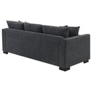 Pacheco - Upholstered Sleeper Sectional Chaise Sofa With Pocket Coils And Reversible Cushions - Dark Gray by HouseOfZazla