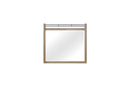 Queen Canopy Bedroom Set With A 2 Drawer Nightstand A Dresser With Poster Mirror And A Door Chest - Sand by HouseOfZazla