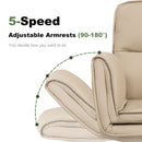 Criss Cross Swivel Desk Chair With Adjustable Armrests & Wheels For Home Office by HouseOfZazla