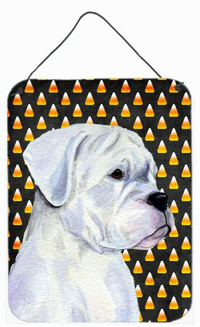 Boxer White Candy Corn Halloween Portrait Wall or Door Hanging Prints