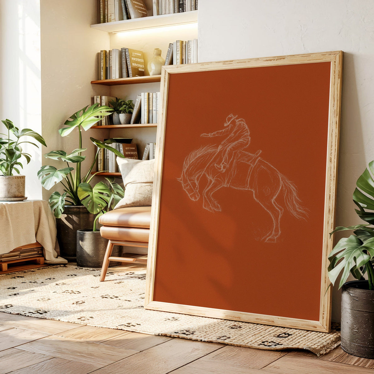 Minimalist Bronco Rider Sketch, photo 8 of 19