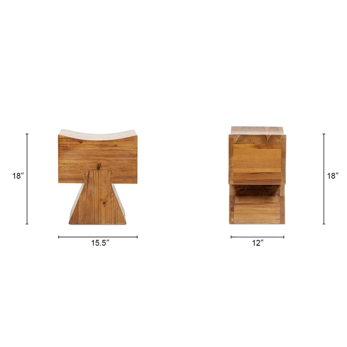 Nico - Stool Ottoman - Brown, photo 2 of 13