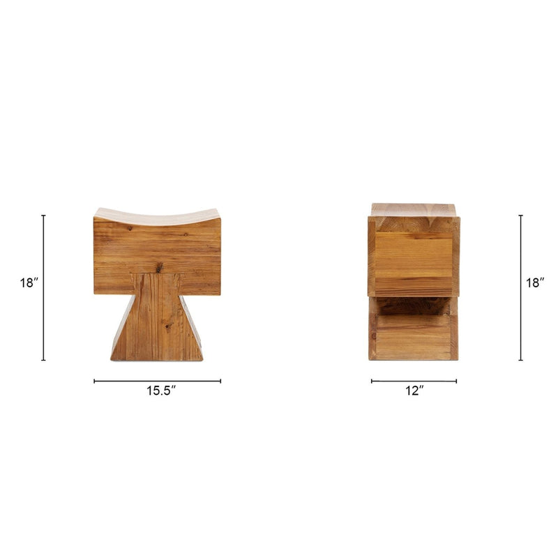 Nico - Stool Ottoman - Brown, photo 2 of 13
