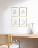 12x16 in, Set of 4, Gold Aluminum by Haus and Hues