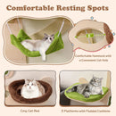 Wall-Mounted Cat Tower Cat Wall Shelves Furniture with Bed-Green by LJGDeals