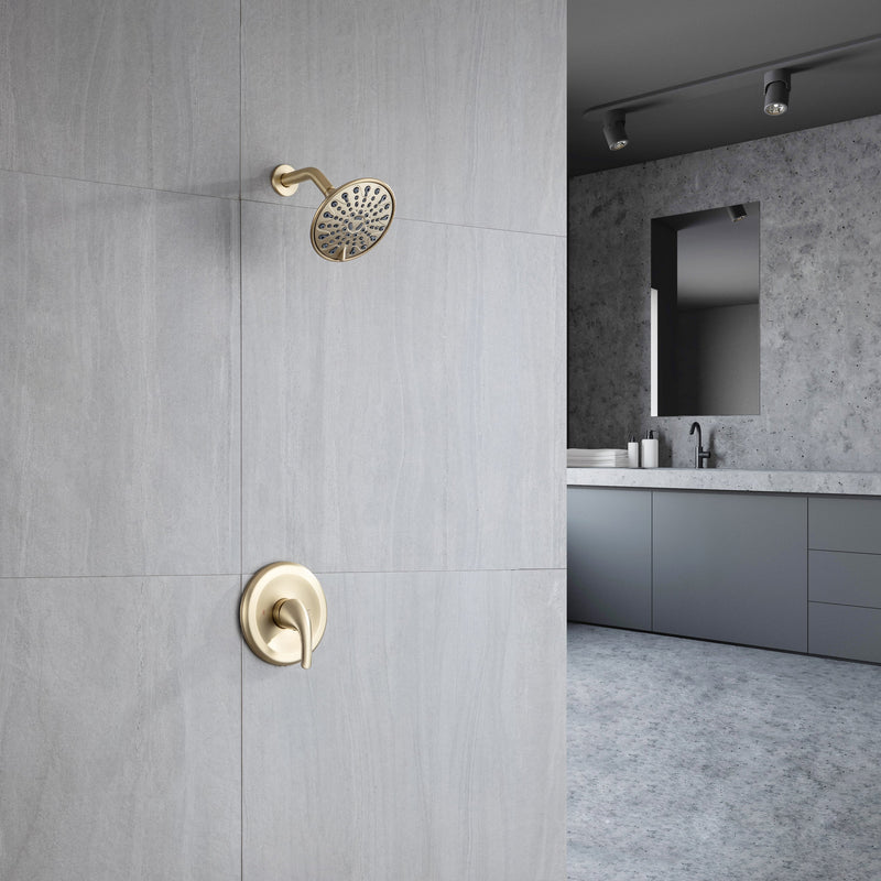 6 In. 6-Spray Balancing Shower Head Shower Faucet