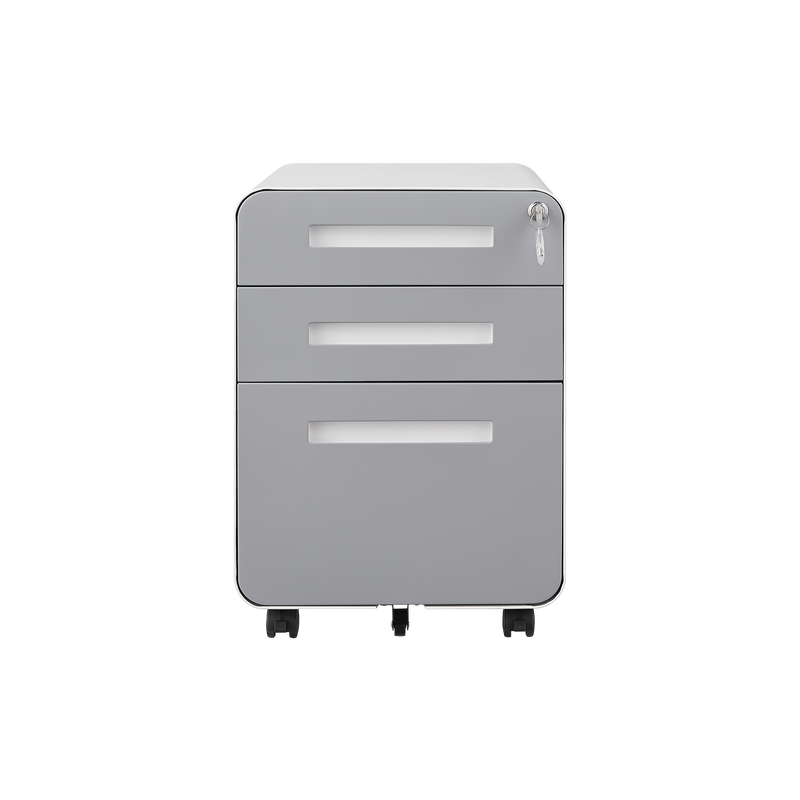 3 Drawer Mobile File Cabinet Under Desk Office,Simple Style Versatile Storage Cabinet for Legal/Letter/A4 Files, 5 Wheel Design Anti-Tilting Cold Rolled Steel Waterproof Moisture-Proof Black