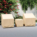 Patio Furniture Covers Waterproof Outdoor Conversation Covers for 3 Pieces Bistro Set-Beige by LJGDeals