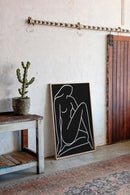 Reclining Muse in White Ink