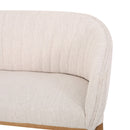 Mid Century Modern Loveseat With Channel Stitched Backrest by HouseOfZazla