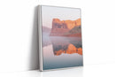 Desert Cliffs Reflected in Morning Mist