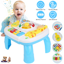Toddler Musical Learning Table Educational Baby Toys Musical Activity Table Learning Center for 6+ Months Boys Girls Gift