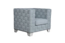 Saree Chenille Chair - Light Blue by HouseOfZazla