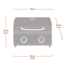 13742 | Stainless Tabletop Propane Gas Grill by Monument Grills