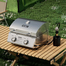 13742 | Stainless Tabletop Propane Gas Grill by Monument Grills