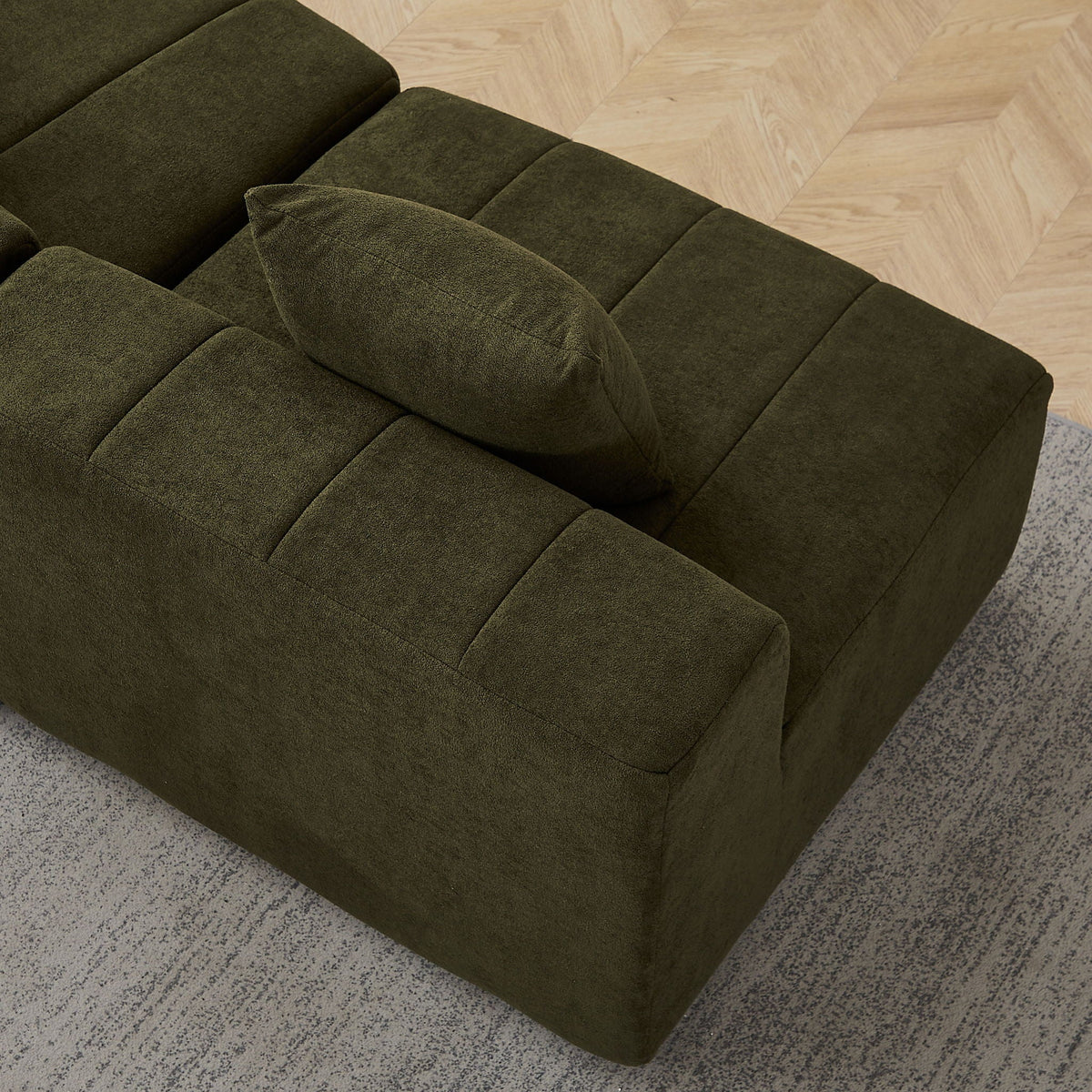 Modular Sectional Sofa With 2 Pillows, Symmetrical Design, photo 7 of 40