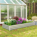 Outsunny 95" x 36" Galvanized Raised Garden Bed