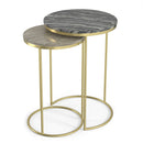 Ashley - 2 Piece Nesting Table - Gold by HouseOfZazla