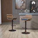 Modern Swivel Bar Stools Adjustable Counter Chairs With Footrest (Set of 2) by HouseOfZazla