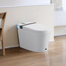 Smart Toilet With Bidet Seat Built In, Auto Open / Close Seat, Foot Sensor, LED Display - White by HouseOfZazla