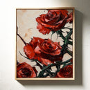 Crimson Roses with Thorns