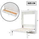Full Size Murphy Bed With 2 Drawers - Beige by Unique Piece Furniture