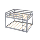 Full Over Full Bunk Bed Low-to-ground Bunk Bed by LJGDeals