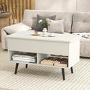 31.5 Inch Lift-Top Coffee Table with Hidden Storage and 2 Open Shelves by LJGDeals