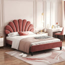 Upholstered Platform Bed With Flower Pattern Headboard by HouseOfZazla